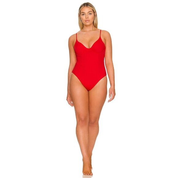 Good American Showoff One Piece Swimsuit Underwire Bright Poppy Red 7 US 4XL - Picture 1 of 6